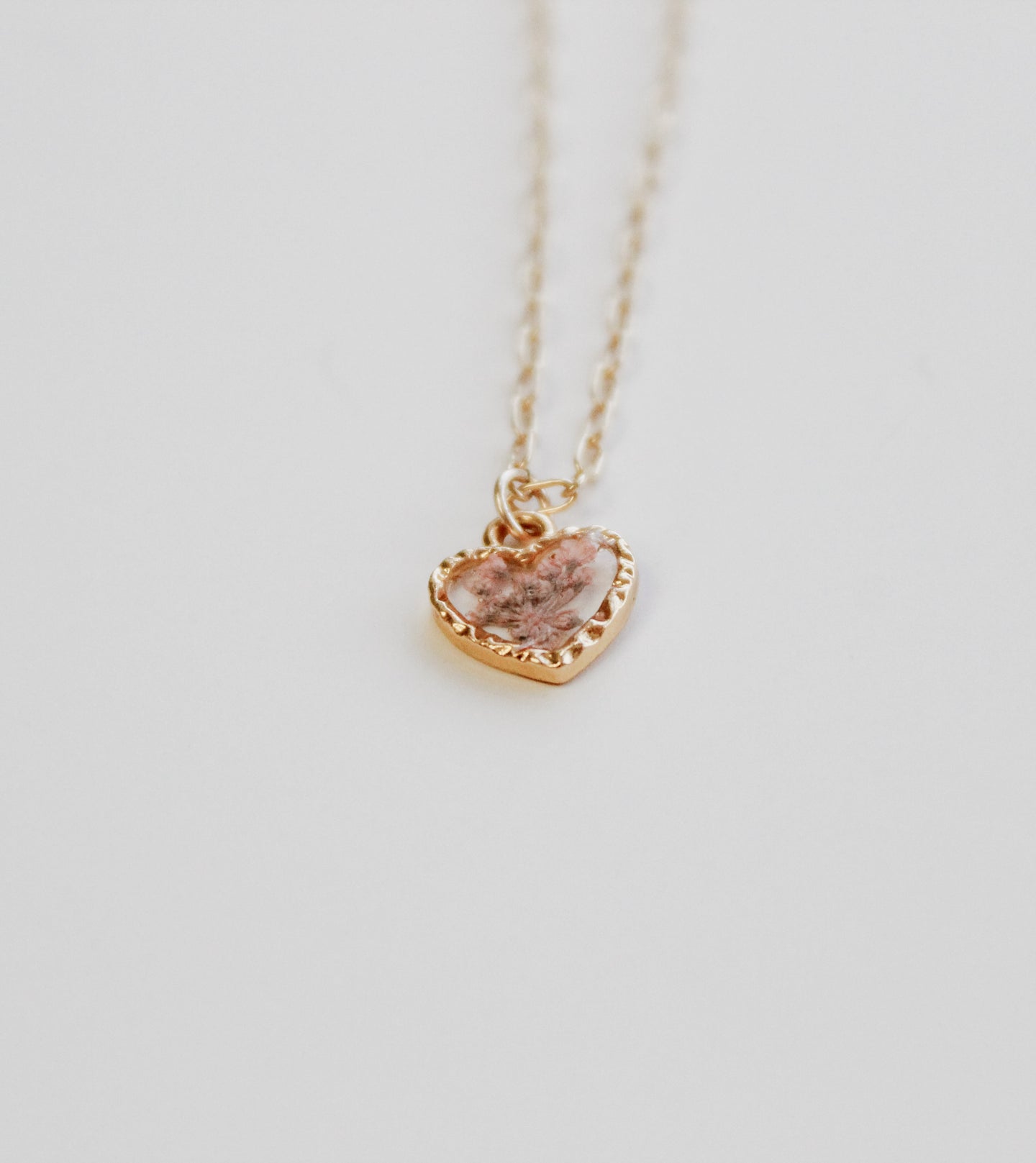 Vintage Heart Queen Ann’s Lace Necklace